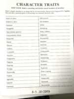 Character traits checklist (S-5)